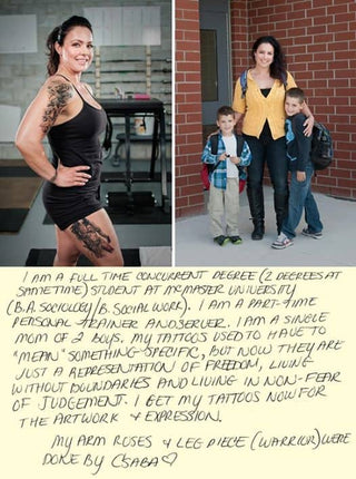 Single mom, personal trainer, and tattooed!
