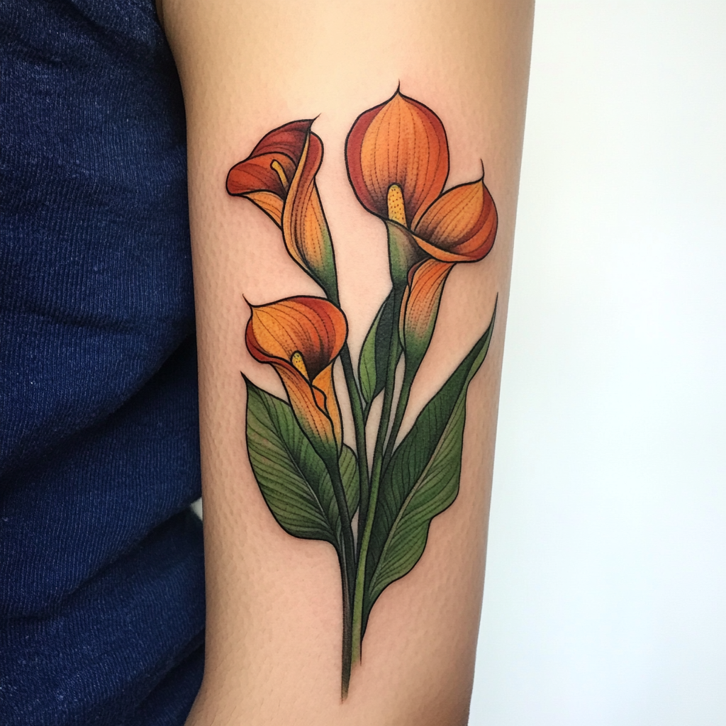 Calla Lily Flower Tattoo Orangetattooshop calla-lily-flower-tattoo-orangetattooshop