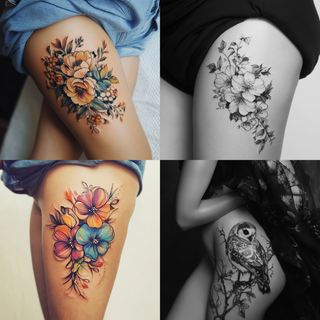 Custom Thigh Tattoos