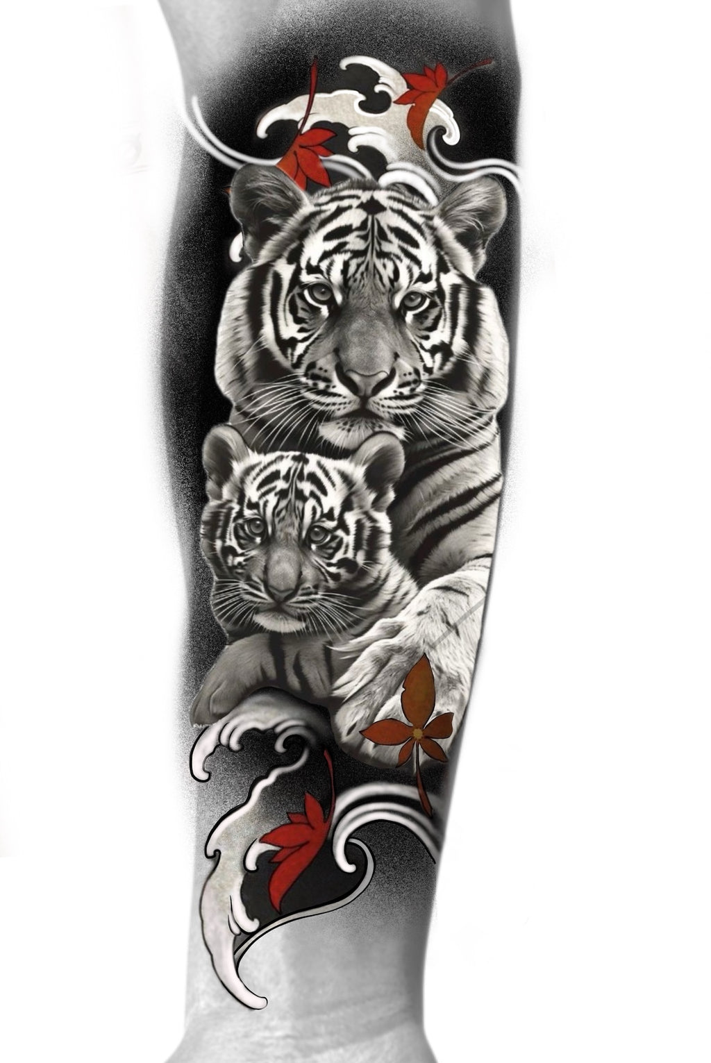 Tiger and Cub HalfSleeve Chronic Ink