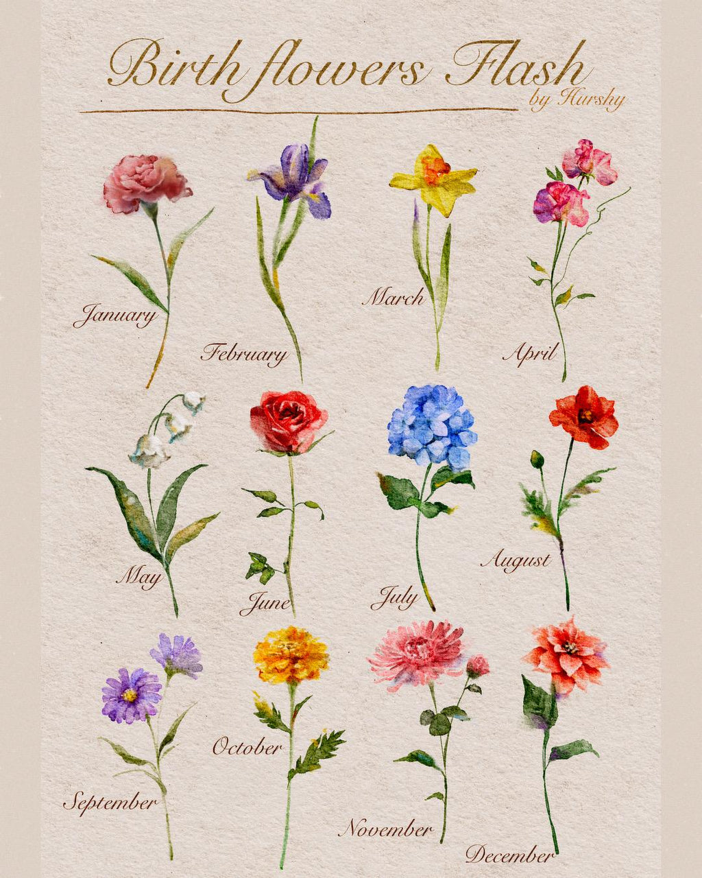 February Birth Flower Tattoos: Soft & Elegant