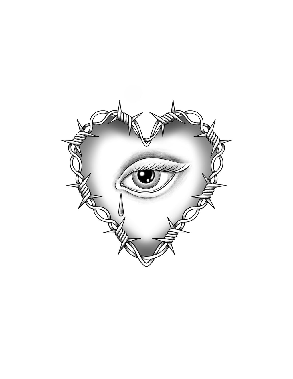 Heart Tattoos with Barb Wire: Painful Love