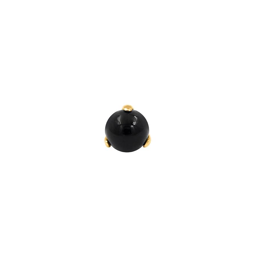 Onyx Ball Prong in 14k Gold by Junipurr Chronic Ink