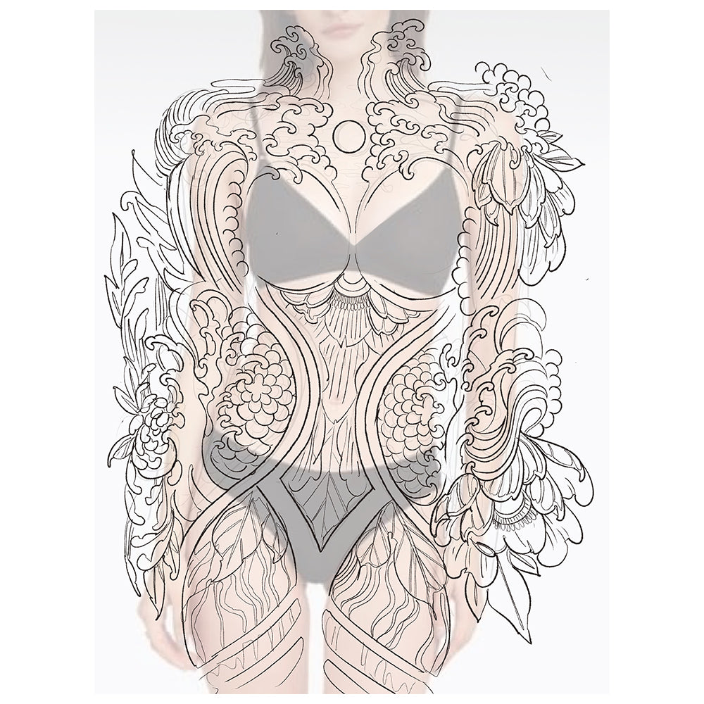 BLACK TRIBAL Tattoo Bodysuit, Mesh Bodysuit, Festival Bodysuit, Rave  Bodysuit, Printed Bodysuit, Fake Tattoo Costume, Burning Man Outfit -   Norway