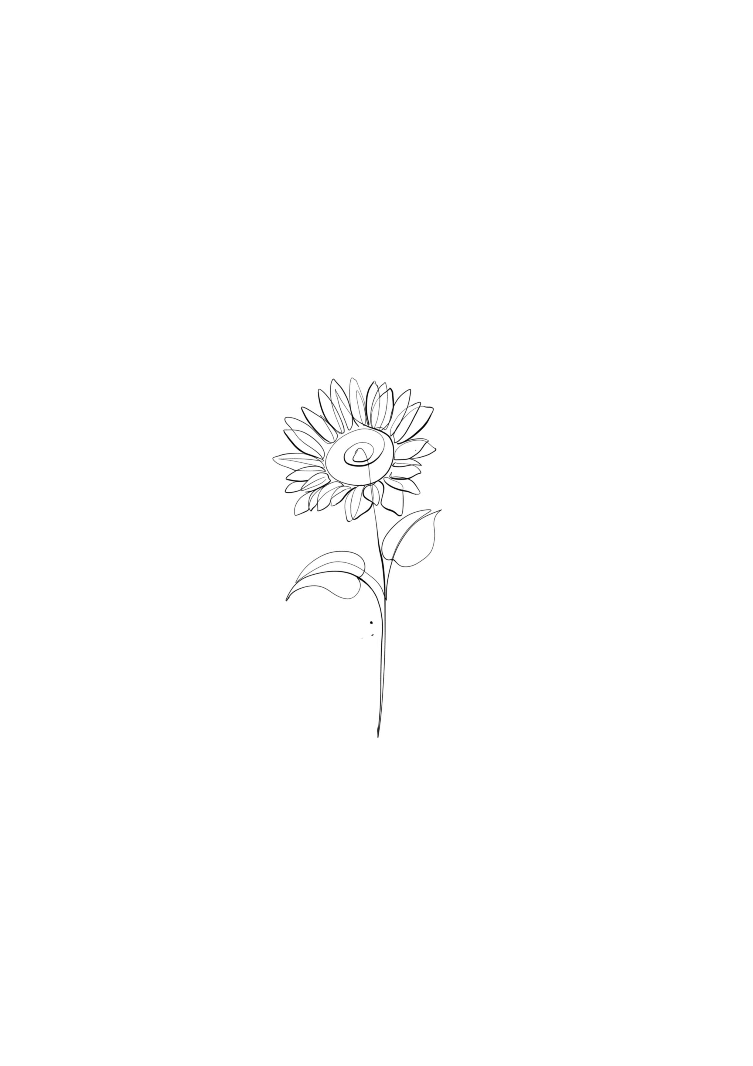 Sunflower line online art