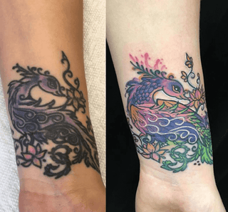 Retouching tattoos