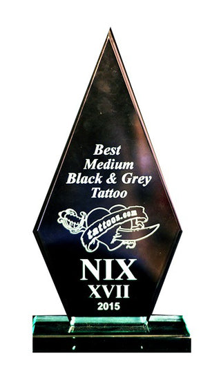 2015 NIX Best Medium Black & Grey Tattoo Award 1/2