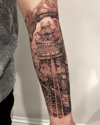Asian Temple Tattoo