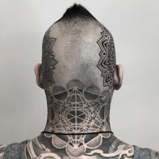 Sacred Geometry Neck Tattoo