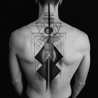 abstract geometric tattoos