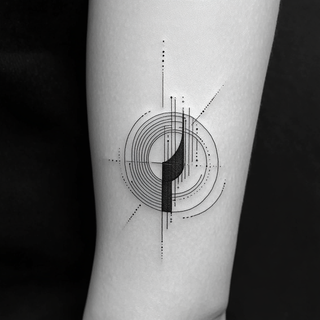 Abstract Line Tattoos