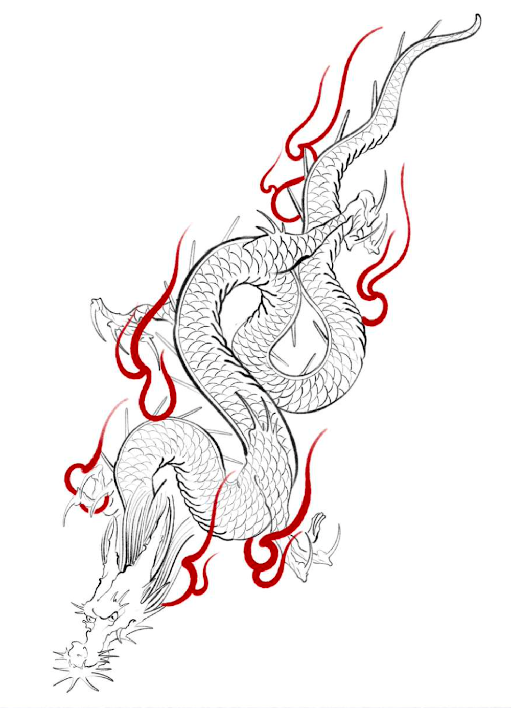 How To Draw A Dragon Tattoo Design, Dragon Design, Step by Step, Drawing  Guide, by Dawn - DragoArt