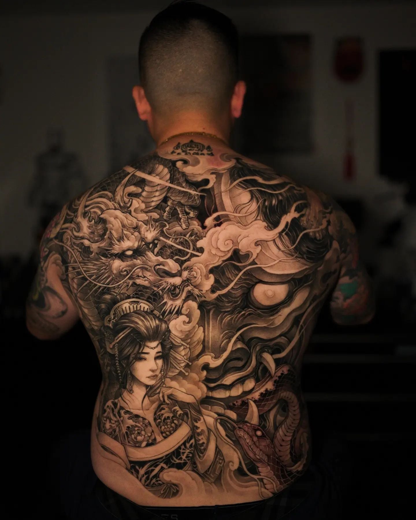 Stunning Dragon Tattoo in Progress at Chronic Ink Tattoo