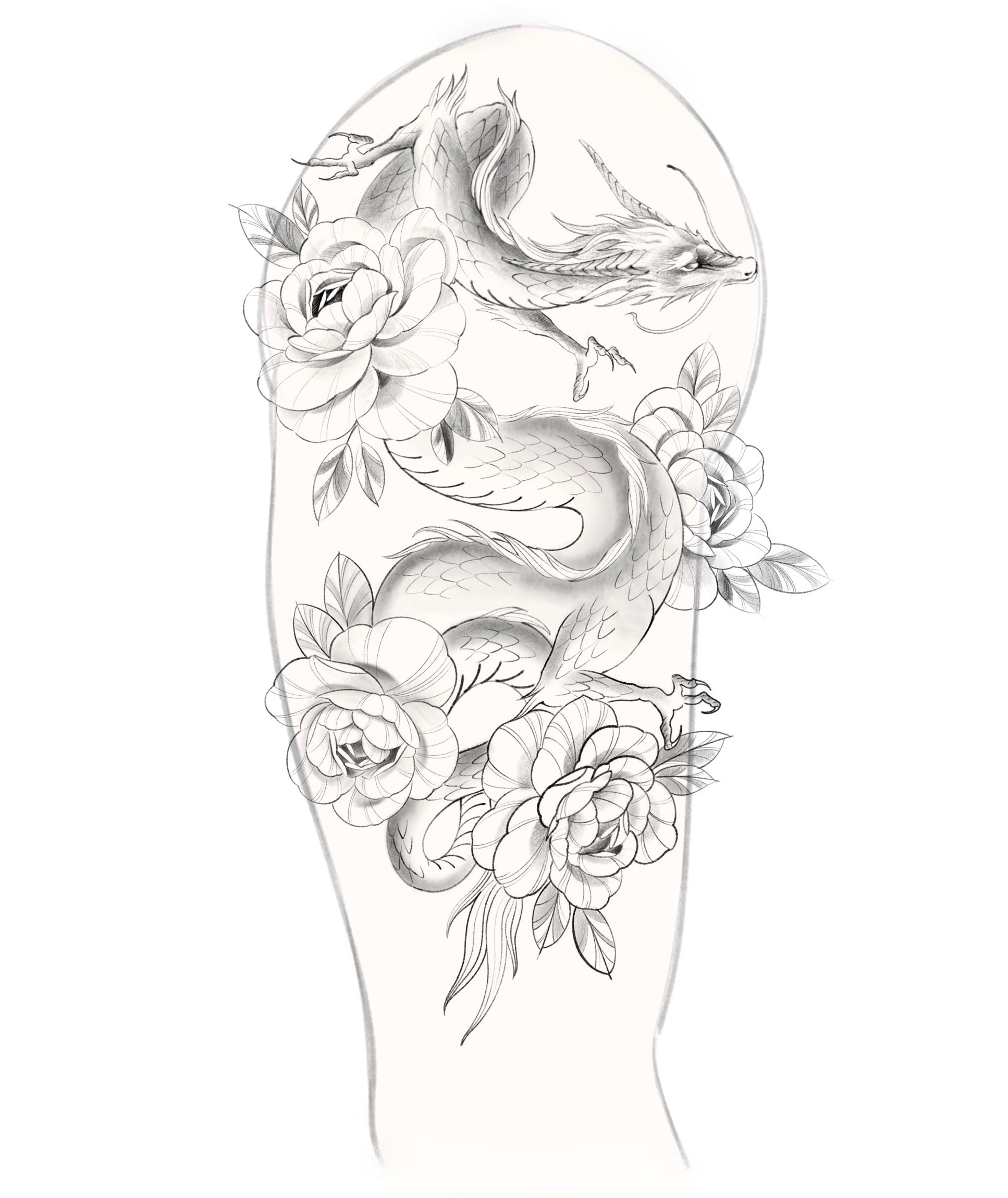 Por Vida Tattoo - Dragon and flower back tattoo done by Alex  @alexbocatattoo #dragontattoo #flowertattoo #tattoostyle #blacktattoo  #edgeley | Facebook