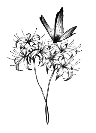spider lily tattoo black Spider Lily Bouquet – Chronic Ink