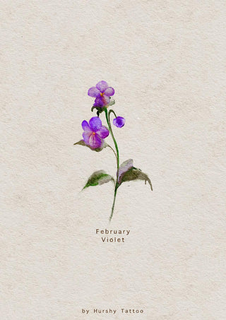 Watercolour Birth Flower