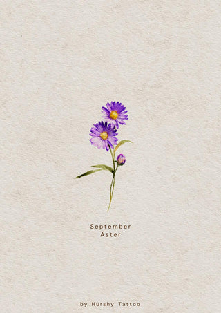 Watercolour Birth Flower