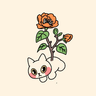 Cat and Flower 2