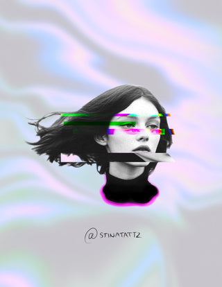 Windy Glitch Portrait