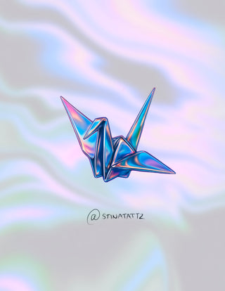 Iridescent Paper Crane