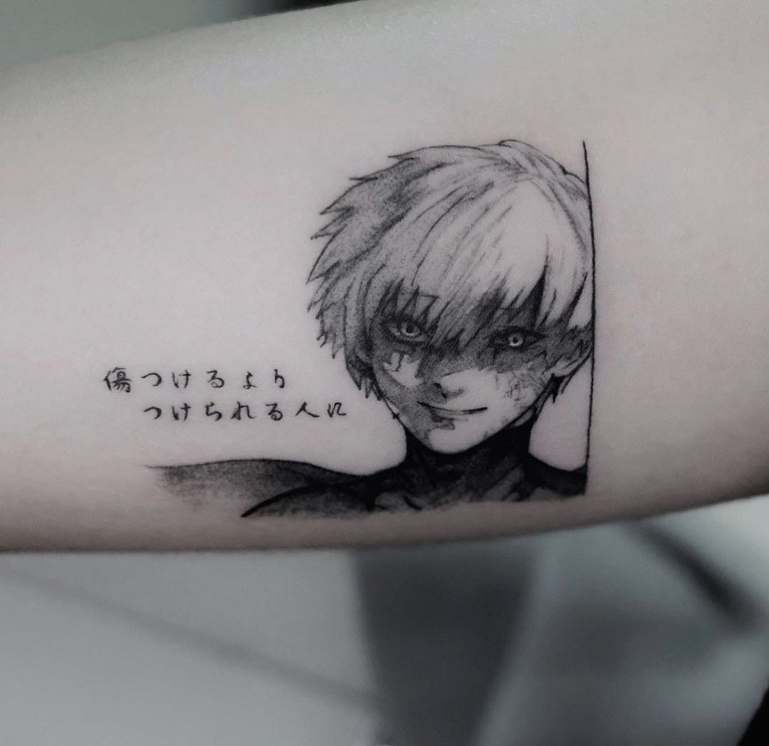 Ken Kaneki Tokyo Ghoul  by Mike McCullough at Urbans Tattoo South  Location  rtattoos