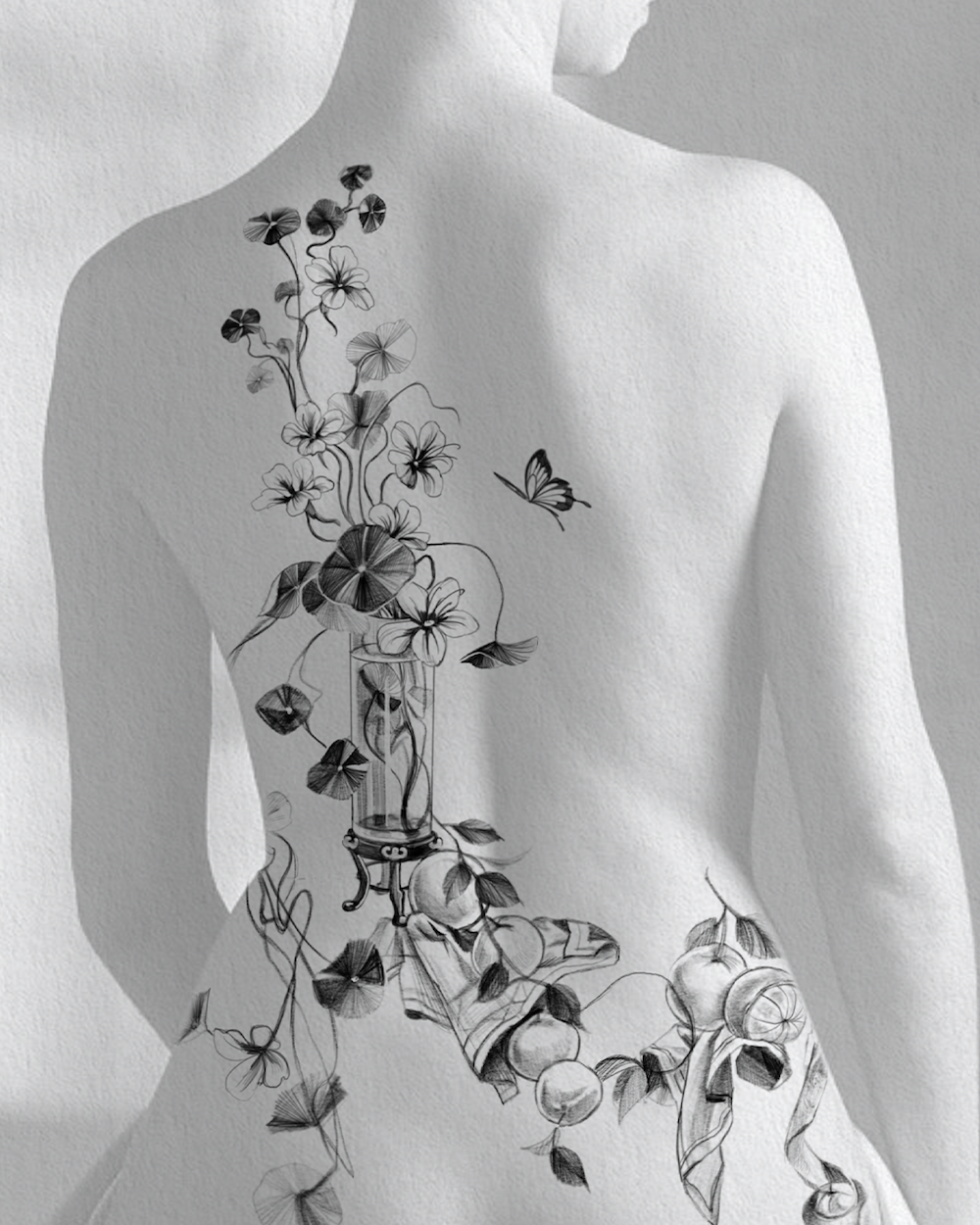 Hand Drawn Background Placemat Nasturtium Flowers Stock Illustration  2360054069 | Shutterstock