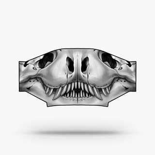 Polyester Face Mask - Dino Skull by Lennon