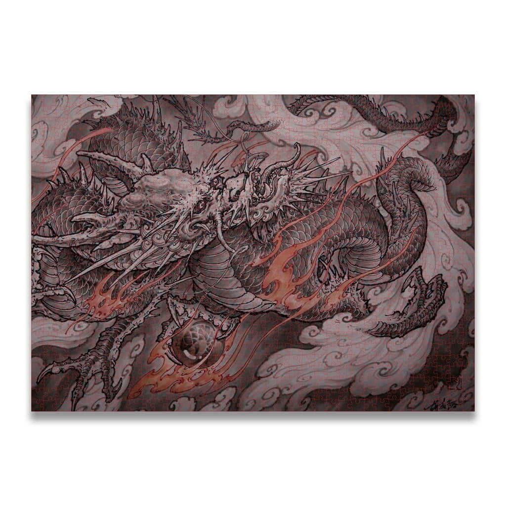 500 Piece Jigsaw Puzzle Tony Hu Dragon Chronic Ink