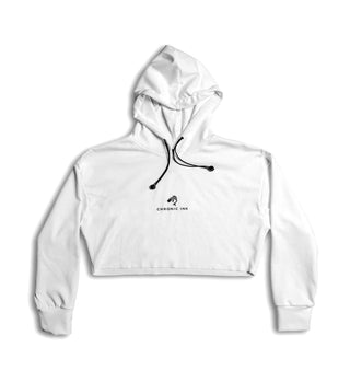 Chronic Ink Cropped Hoodie - Cream
