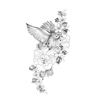 Bird with Floral