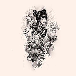 Geisha with Lotus
