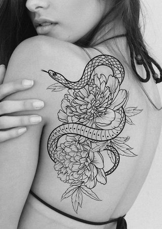 Snake And Flowers
