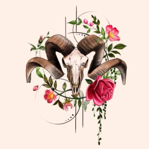 Ad tattoos - Goat skull on the knee, free space this week... | Facebook