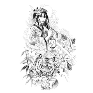 Geisha and Tiger