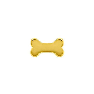 Dog Bone End in 14k Yellow Gold by Junipurr - Pierced