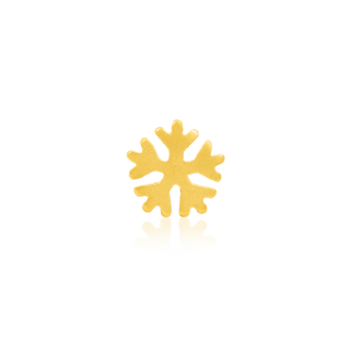 Sandblasted Snowflake in 14k Gold by Junipurr