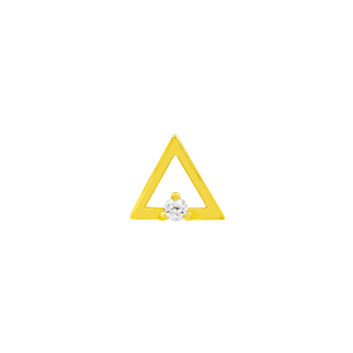 Triangle with Swarovski in 14k Gold by Junipurr