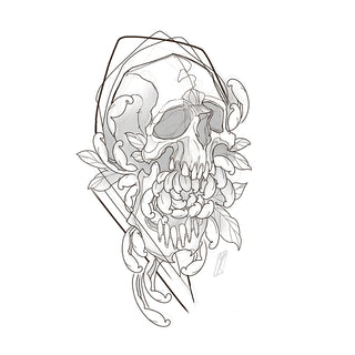 Skull Chrysanthemum #2