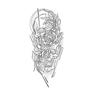 Skull and Chrysanthemum #3