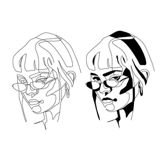 Line Work Portrait - Glasses