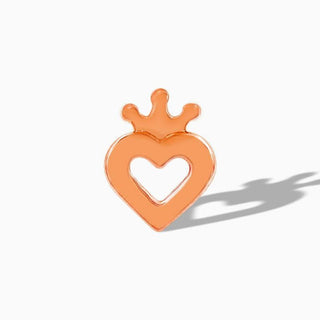 Heart with Crown in 14k Gold by Junipurr