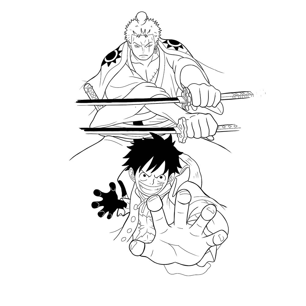 Luffy and Zoro – Chronic Ink