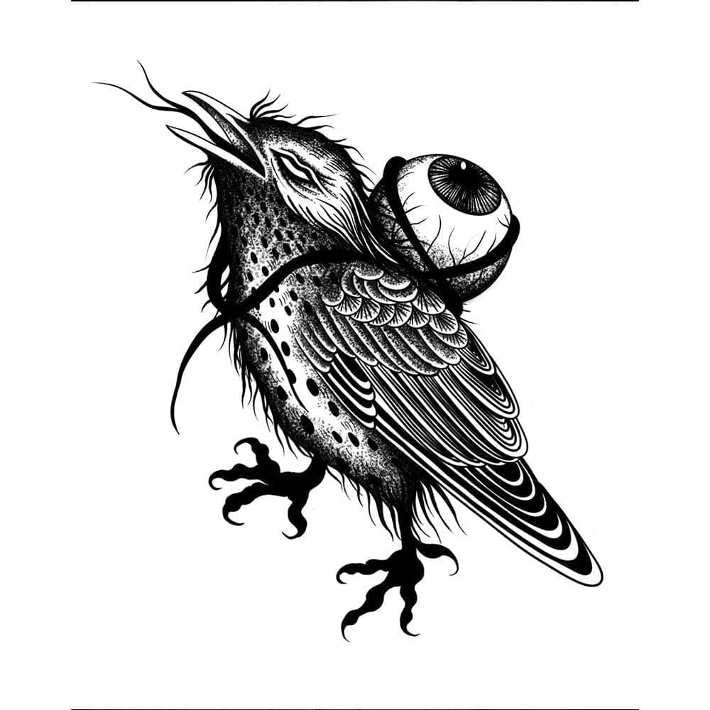 Bird with an Eyeball Chronic Ink