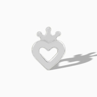 Heart with Crown in 14k Gold by Junipurr
