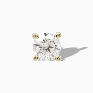Genuine White Diamond Prong in 14k Gold by Buddha Jewelry